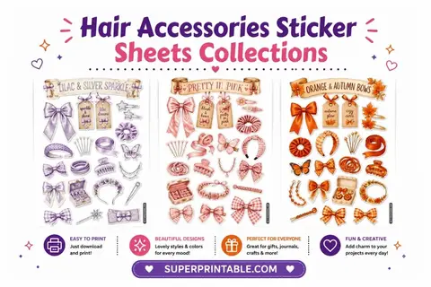 15+ Hair Accessories Sticker Sheets Collections Feature Image