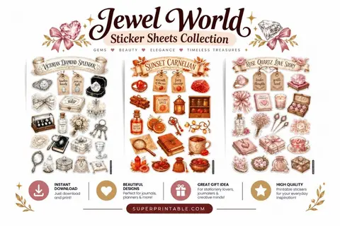 20 Jewel World Sticker Sheets Collection Feature Image