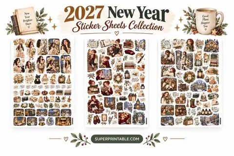 2027 New Year Sticker Sheets Collection Feature Image