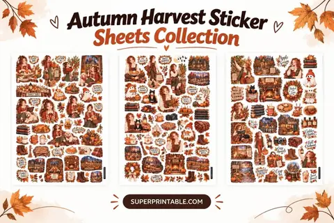 Autumn Harvest Sticker Sheets Collection Feature Image