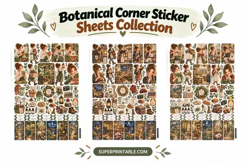 Botanical Corner Sticker Sheets Collection Feature Image