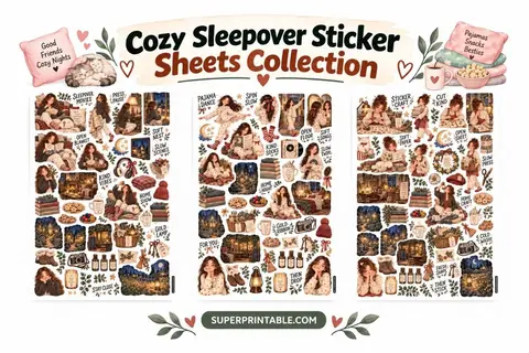 Cozy Sleepover Sticker Sheets Collection Feature Image
