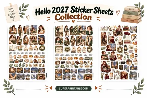 Hello 2027 Sticker Sheets Collection Feature Image