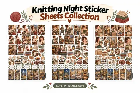 Knitting Night Sticker Sheets Collection Feature Image