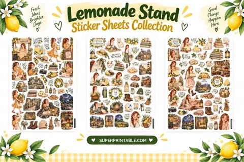 Lemonade Stand Sticker Sheets Collection Feature Image