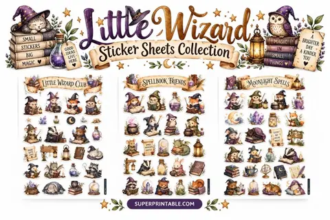 Little Wizard Sticker Sheets Collection Feature Image