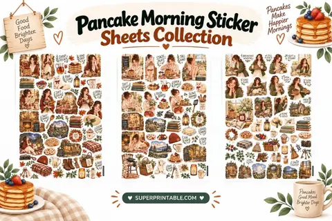 Pancake Morning Sticker Sheets Collection Feature Image