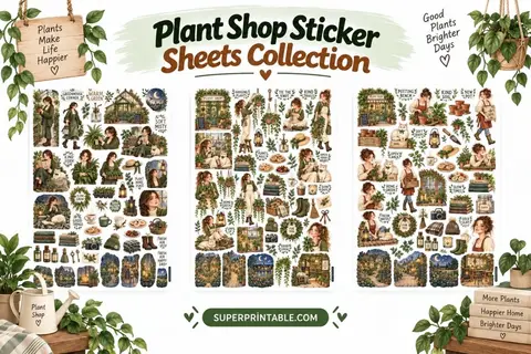 Plant Shop Sticker Sheets Collection Feature Image
