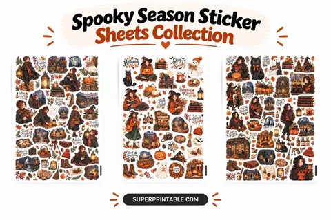 Spooky Season Sticker Sheets Collection Feature Image