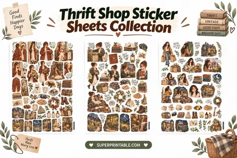 Thrift Shop Sticker Sheets Collection Feature Image