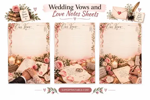 Wedding Vows and Love Notes Sheets Feature Image
