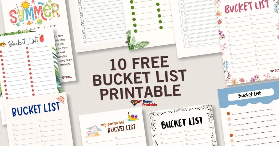10 Free Bucket List Printable Feature Image