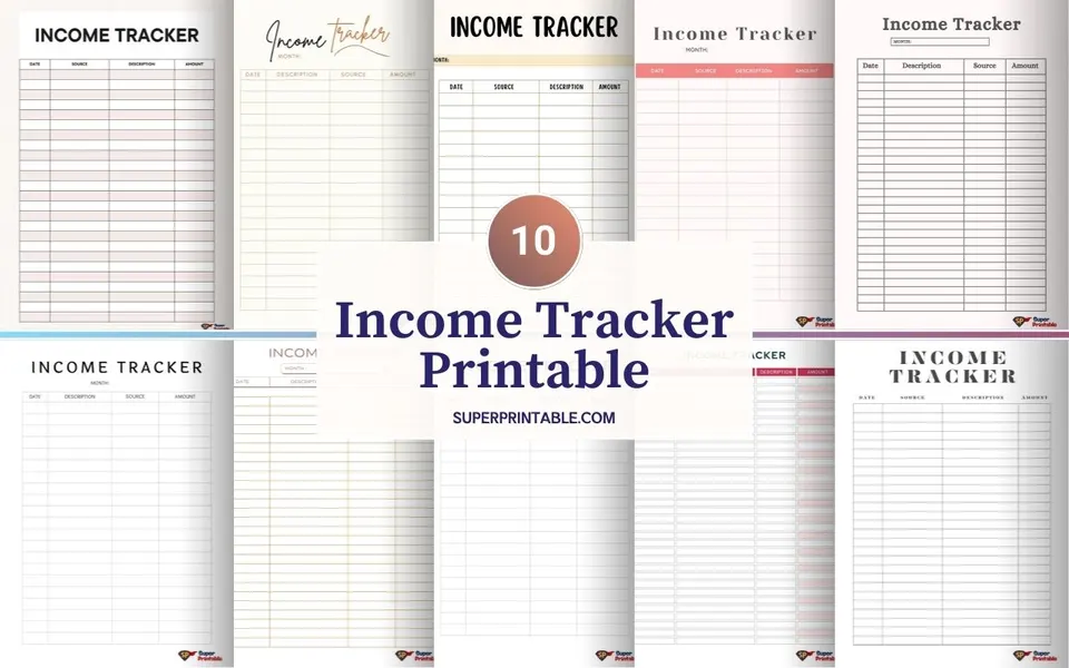 10 Free Income Tracker Printable