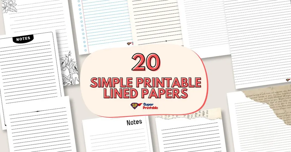 20 Best Printable Lined Paper Templates