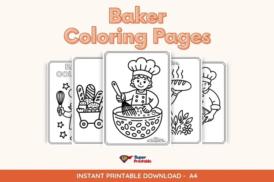 20 Baker Coloring Pages