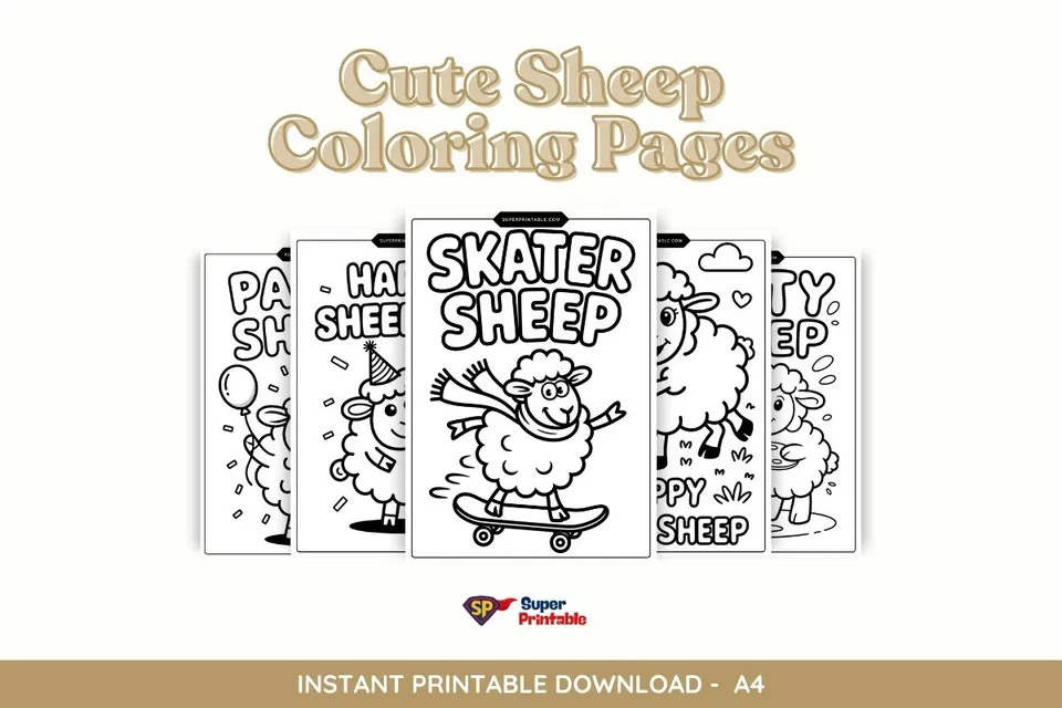 20+ Cute Sheep Coloring Pages