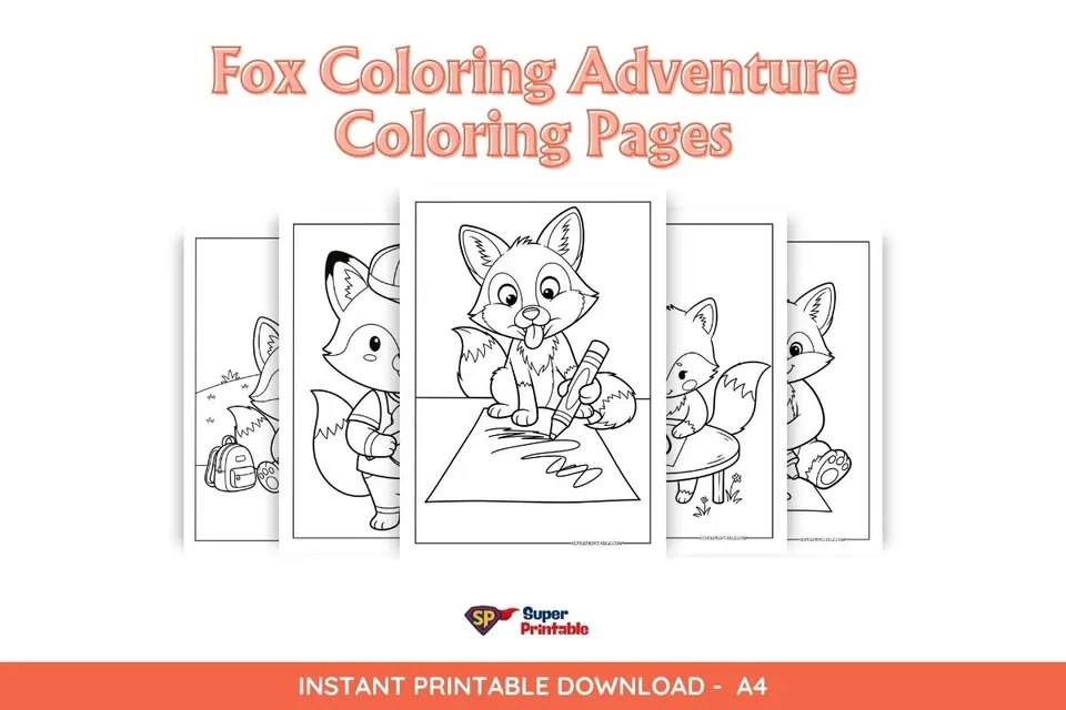 20 Fox Coloring Adventure Coloring Pages