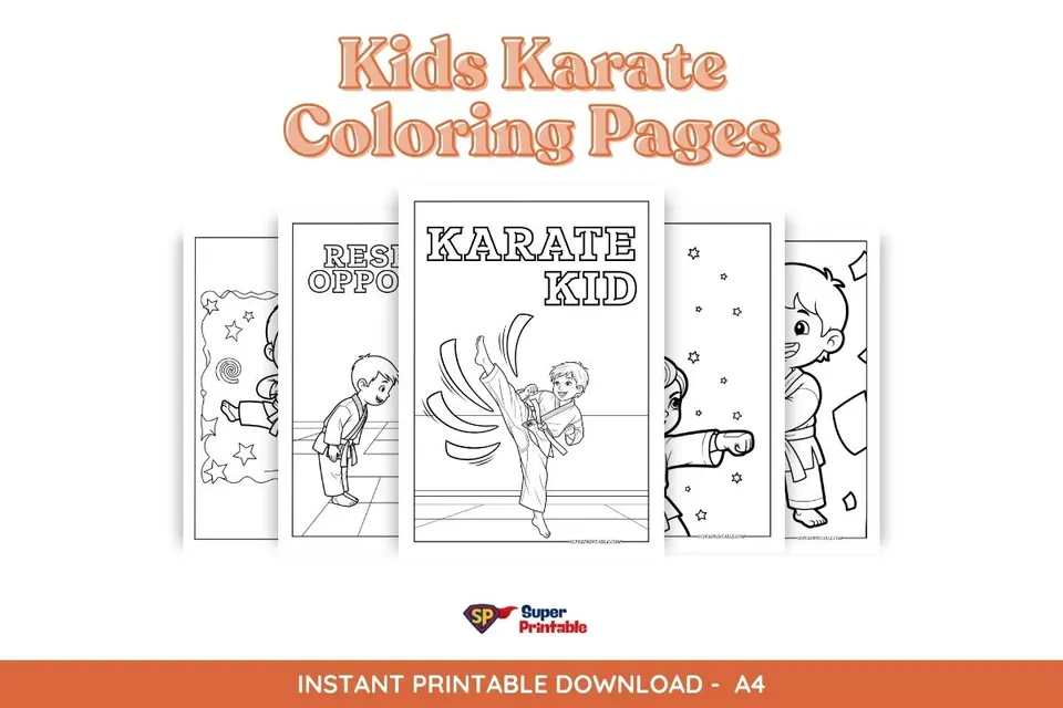 20 Kids Karate Coloring Pages