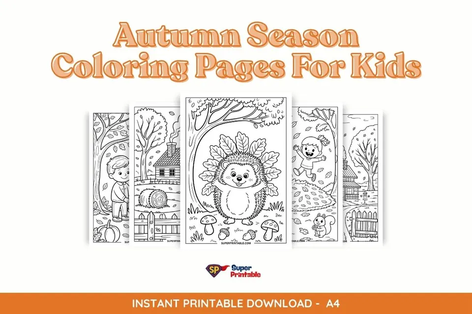 Autumn Season Coloring Pages For Kids