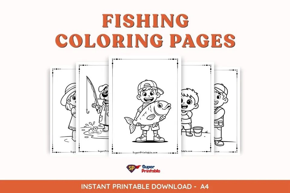50 Fishing Coloring Pages: Fun & Easy Printables for Kids