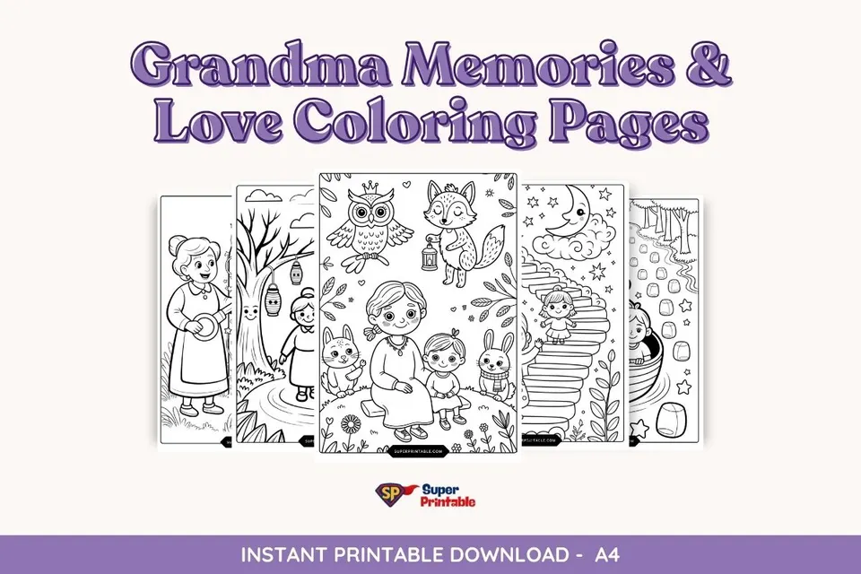 10 Grandma Memories & Love Coloring Pages