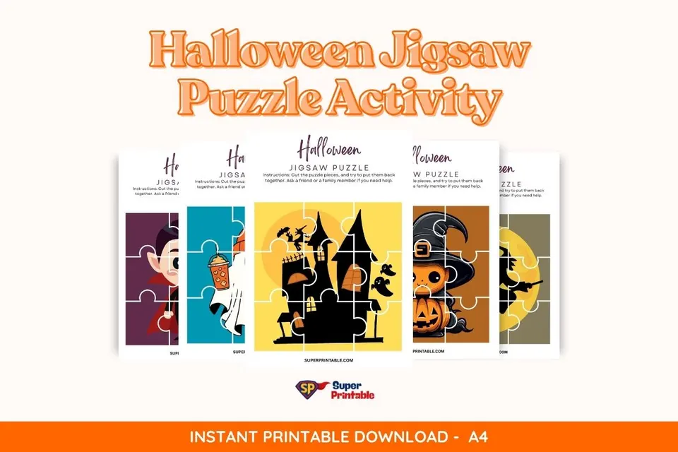 Halloween Jigsaw Puzzle Activity
