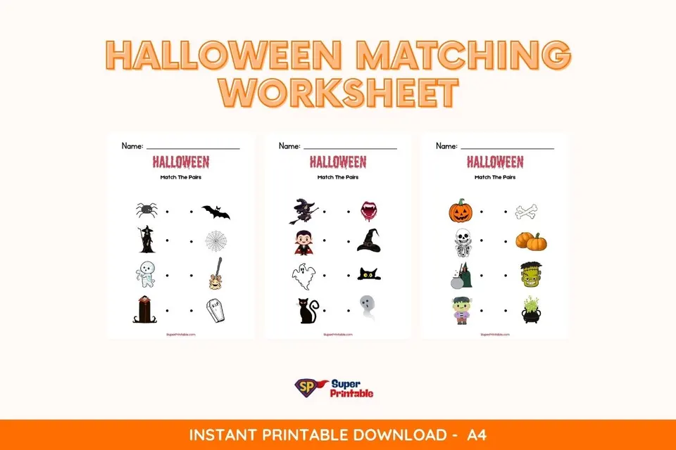 Halloween Matching Worksheet