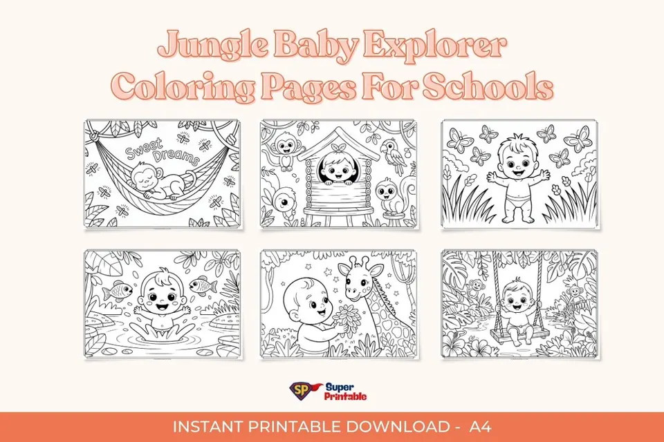 10+ Jungle Baby Explorer Coloring Pages For Schools