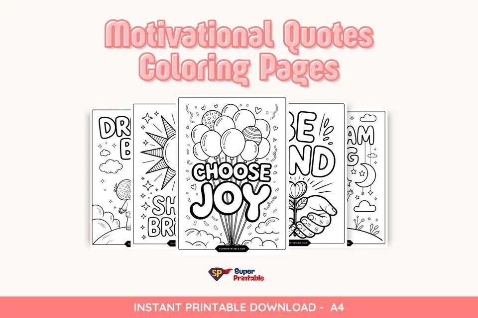 10 Motivational Quotes Coloring Pages