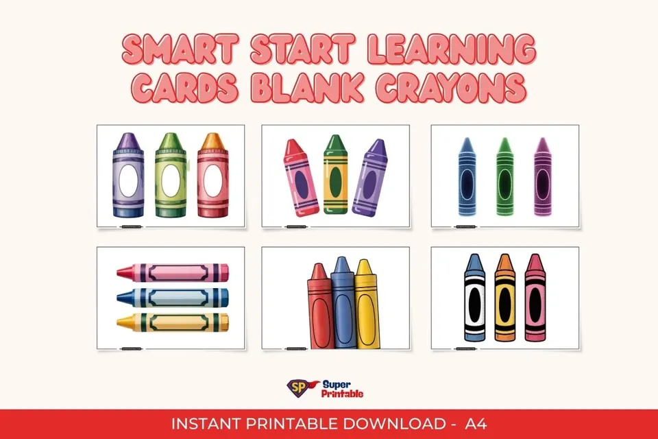 12+ Smart Start Learning Cards Blank Crayons