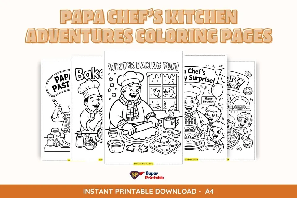 12+ Papa Chef’s Kitchen Adventures Coloring Pages