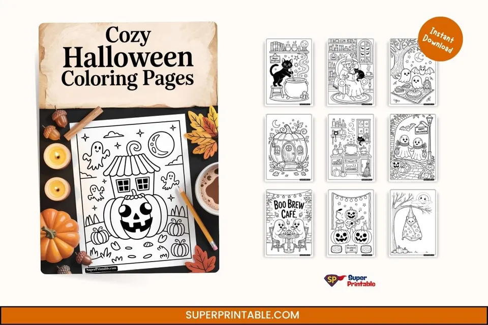 15+ Cozy Halloween Nights Coloring Pages