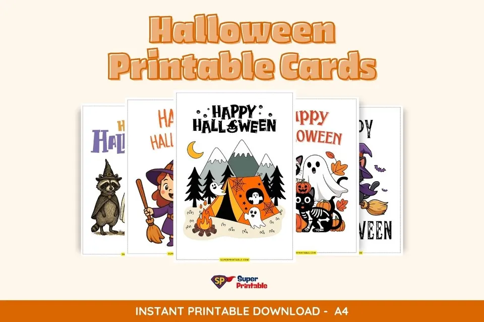50 Halloween Printable Cards