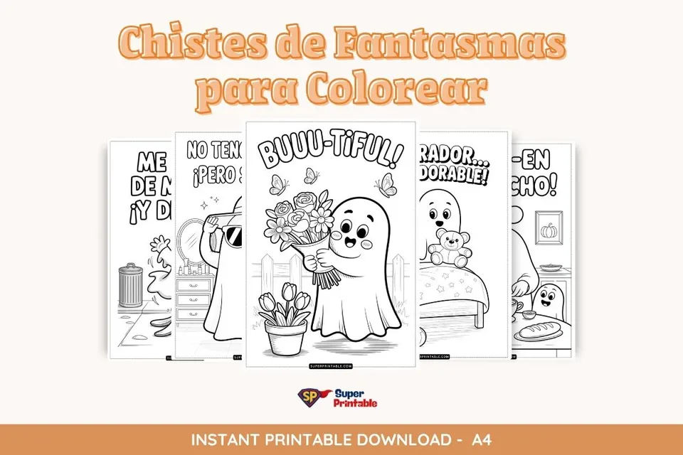 10+ Chistes de Fantasmas para Colorear