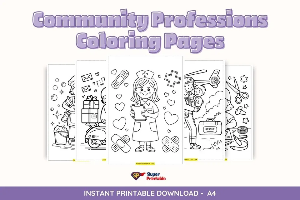 30+ Community Professions Coloring Pages