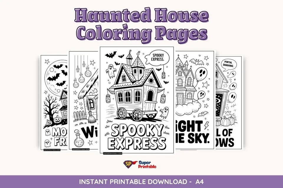 Haunted House Coloring Pages