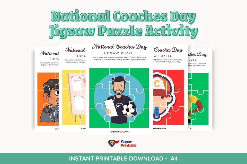 National Coaches Day Jigsaw Puzzle Activity