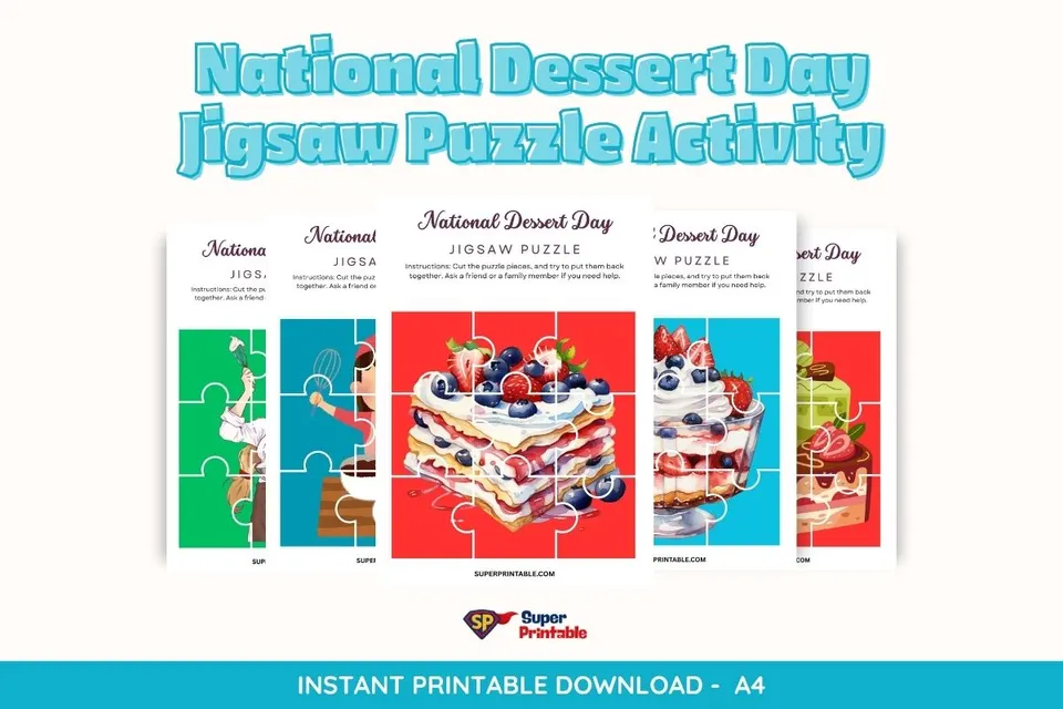 National Dessert Day Jigsaw Puzzle Activity