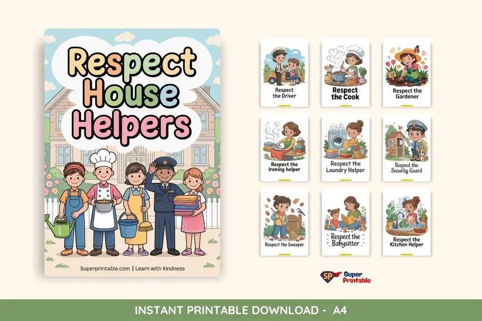 10 Respect House Helpers Flash Cards