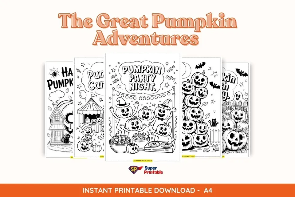 The Great Pumpkin Adventures: A Halloween Coloring Book for Kids