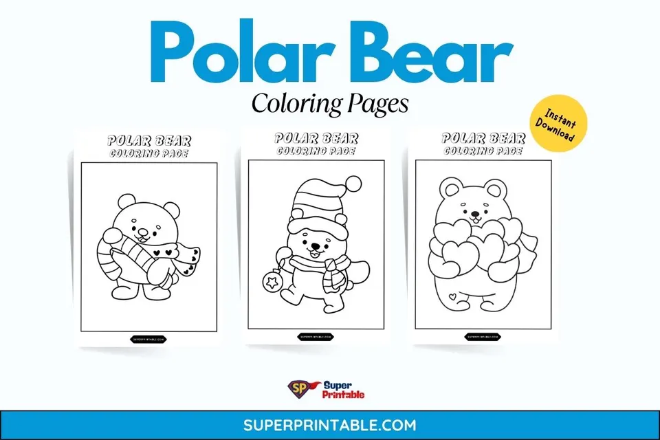 20 Polar Bear Coloring Pages