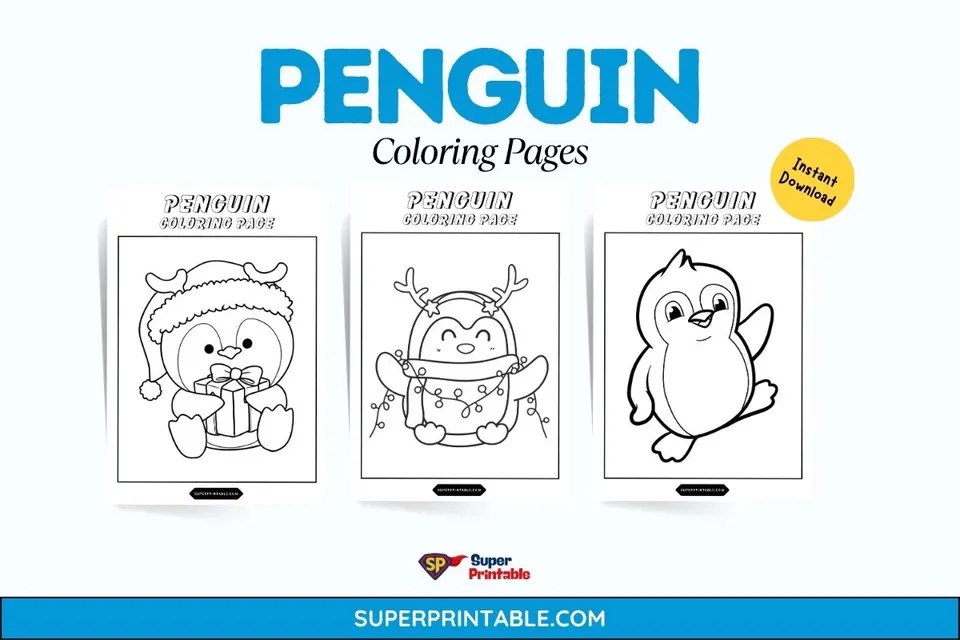 45 Penguin Coloring Pages