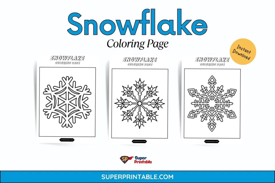 50 Snowflake Coloring Pages
