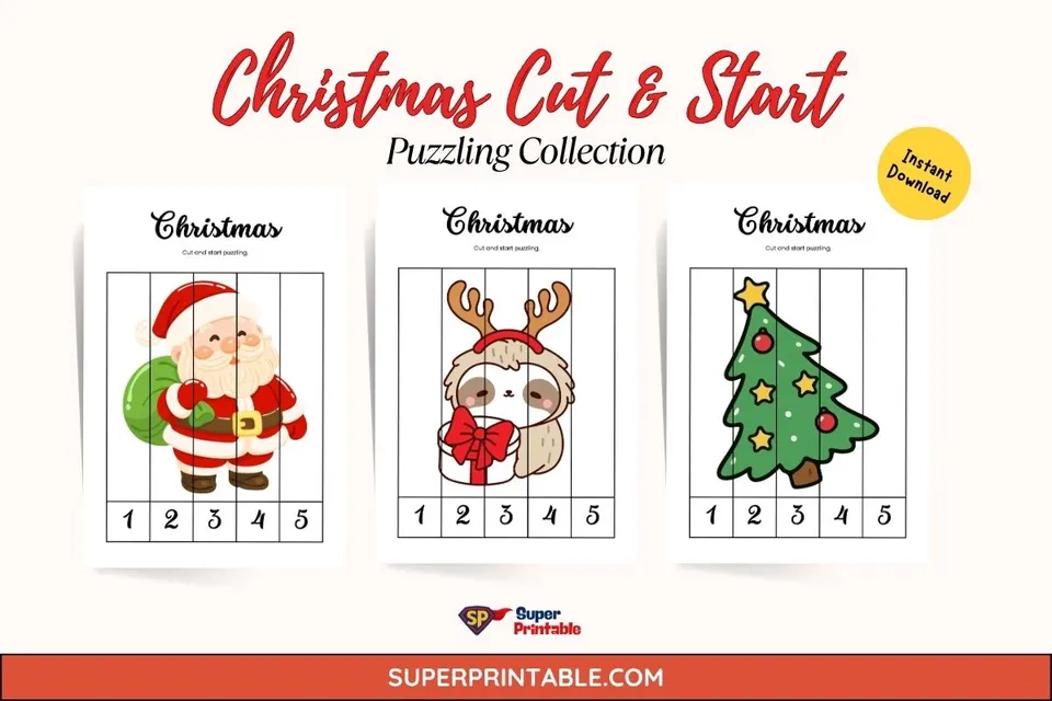 60 Christmas Cut & Start Puzzling Feature Image