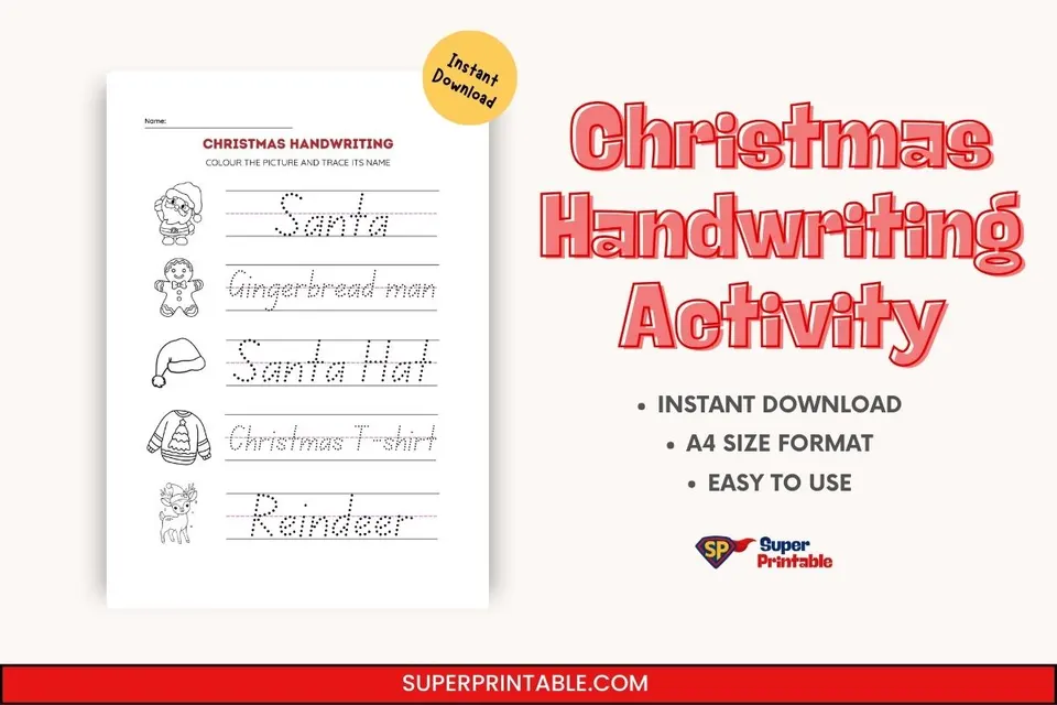 Christmas Handwriting Activity Feature Image