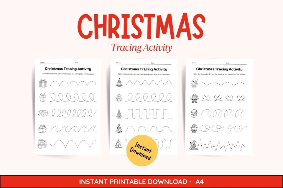Christmas Tracing Activity