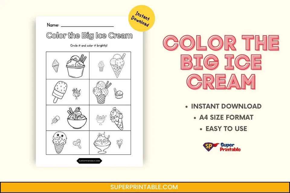 Color the Big Ice Cream
