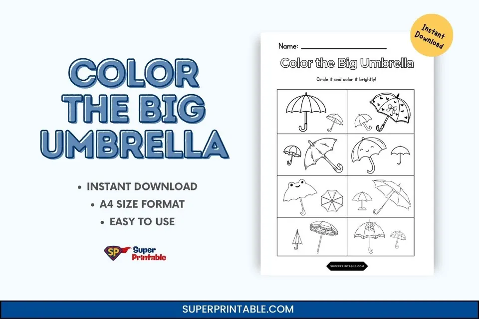 Color the Big Umbrella Feature Image