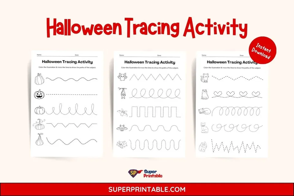 Halloween Tracing Activity Feature Image