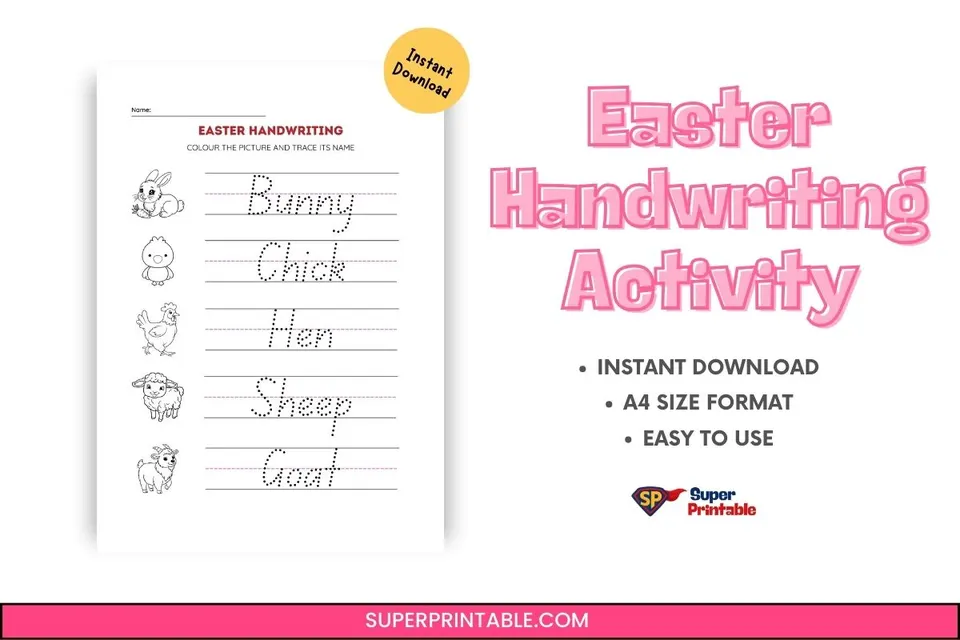 Easter Handwriting Activity 